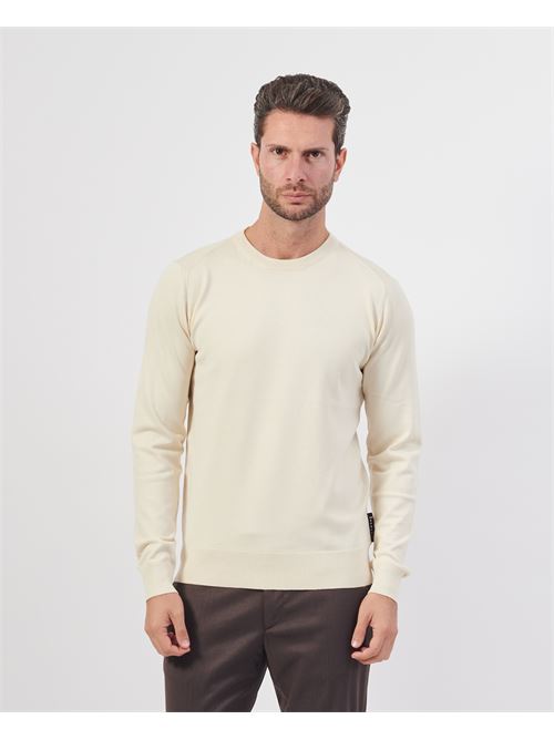 Pull ? col rond John Richmond en laine m?lang?e RICHMOND X | UMA24017MABONE WHITE